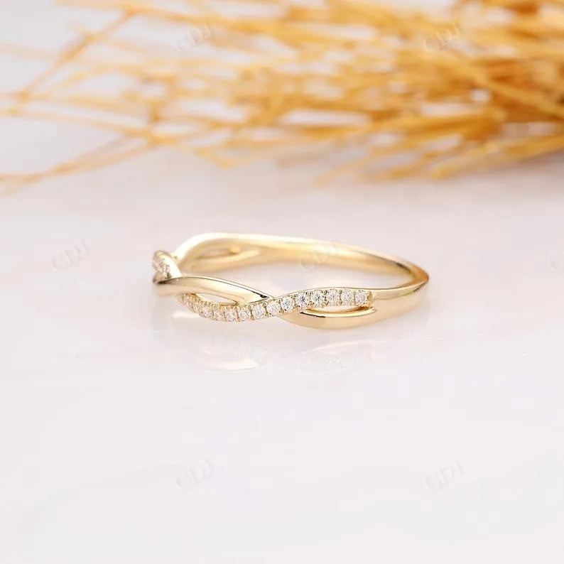 0.14ctw Half Lab Grown Diamond Eternity Twist Band For Women