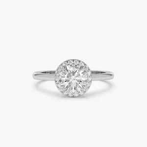 1.20 ctw 14k Halo Setting Round Lab Grown Diamond Engagement Ring - Vivien