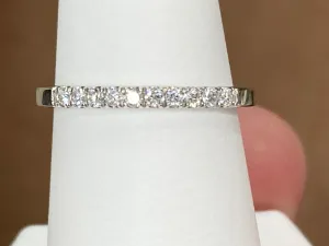 14 K White Gold Diamond Band/Ring 0.20  Carats