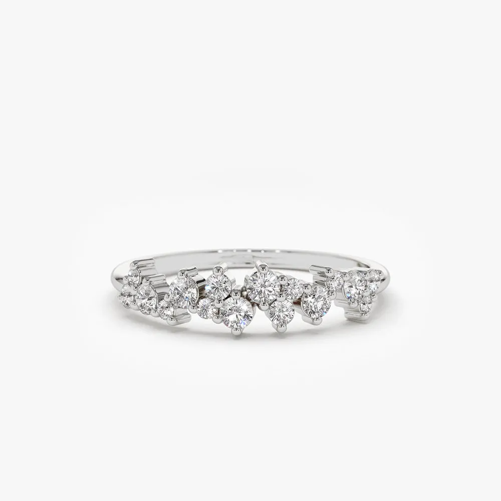 14k  Diamond Statement Cluster Ring