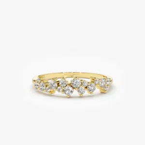 14k  Diamond Statement Cluster Ring