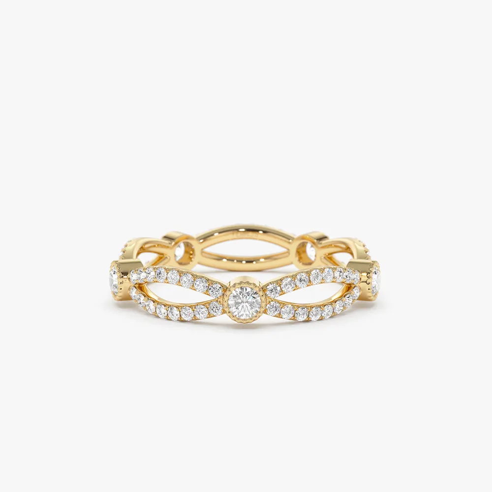 14K Infinity Diamond Eternity Ring