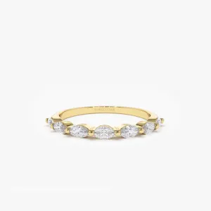 14k Marquise Cut Diamond Anniversary Band