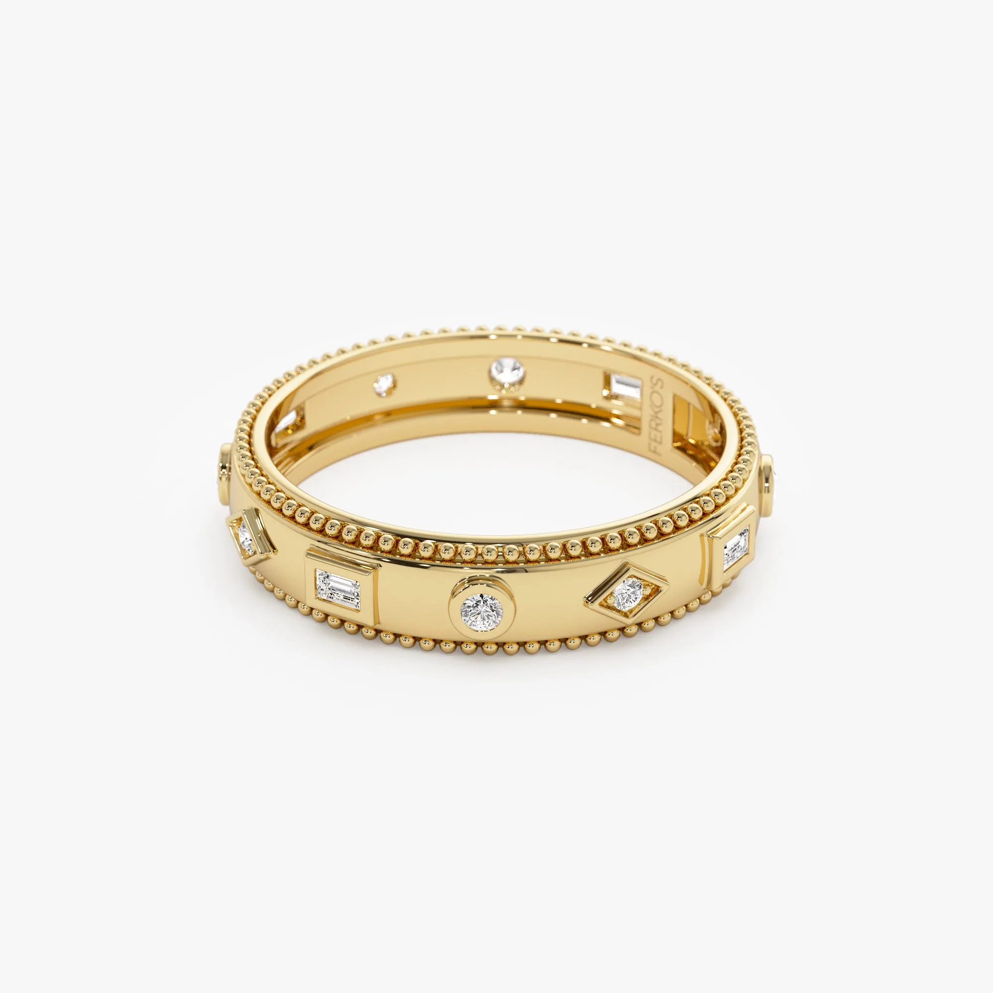 14k Mixed Shape Diamond Anniversary Band