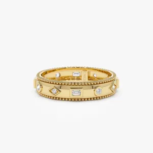 14k Mixed Shape Diamond Anniversary Band