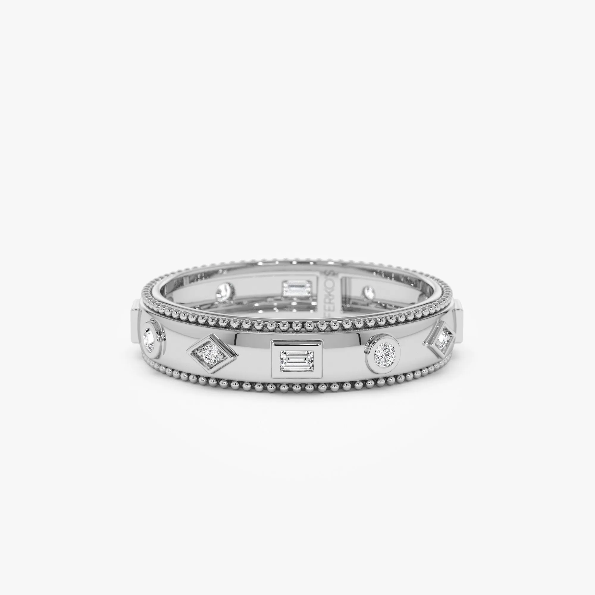 14k Mixed Shape Diamond Anniversary Band