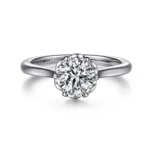 14K White Gold 'Tiona' Round Diamond Engagement Ring