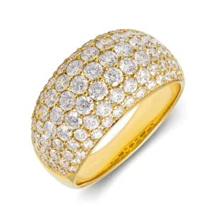 14KT Yellow Gold Diamond Dome Ring