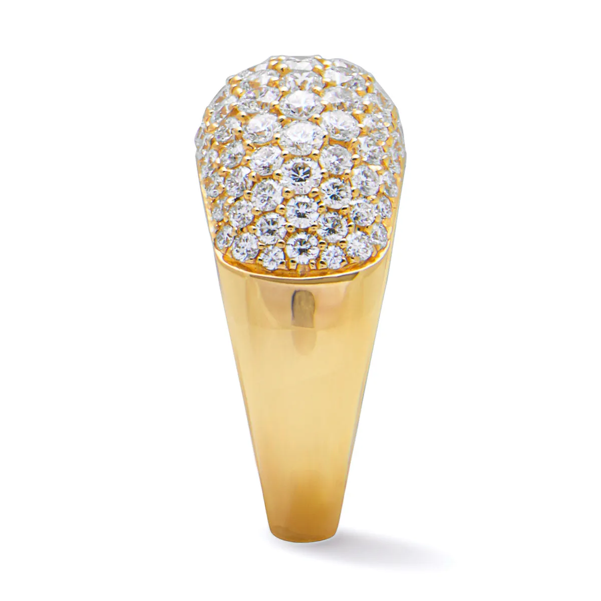 14KT Yellow Gold Diamond Dome Ring