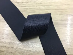 2 inch 50mm Wide Satin Black/White  Elastic Band,Waistband Elastic- 1Yard