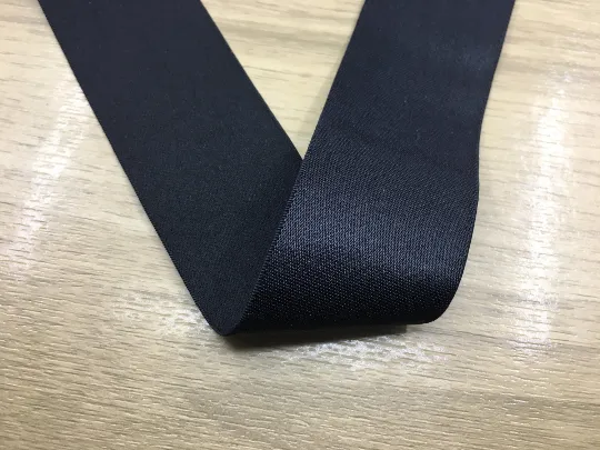 2 inch 50mm Wide Satin Black/White  Elastic Band,Waistband Elastic- 1Yard