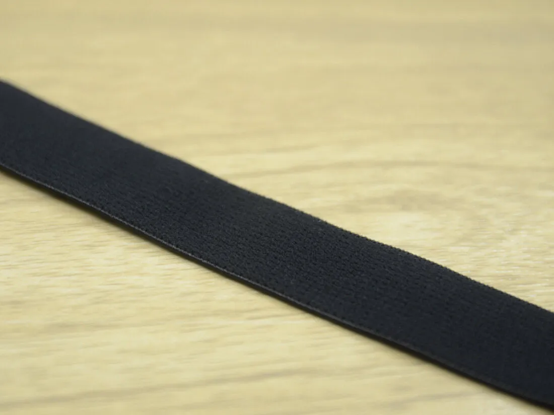 3/4" 20mm Wide Black Plush Elastic , Elastic Band, Sewing Elastic-1 Yard