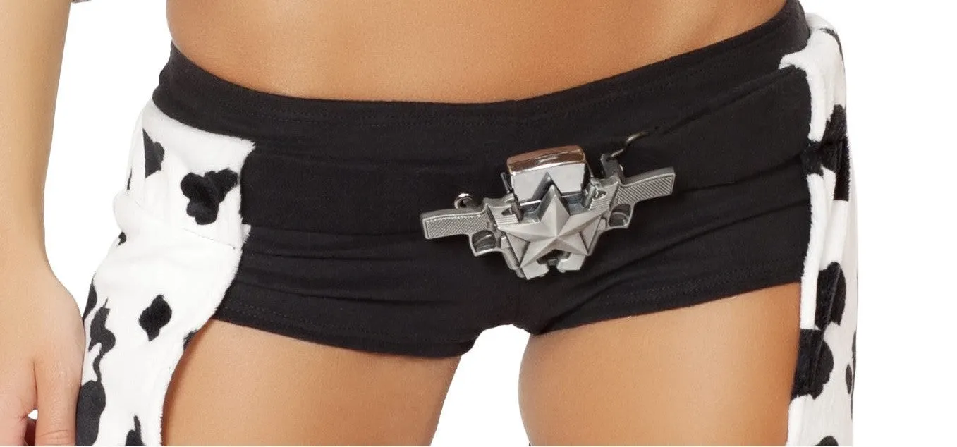 4780 - Double Gun Belt Buckle with Star Detail