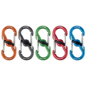 5 pack Locking Aluminum S-Biner, Assorted