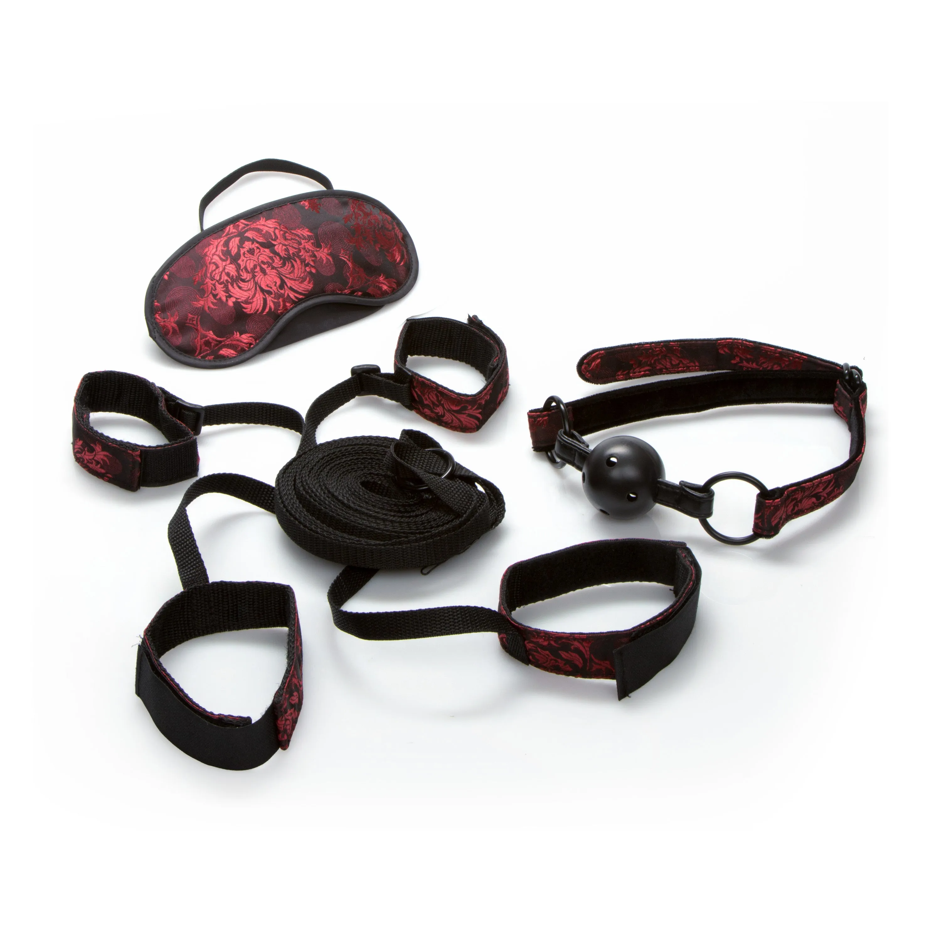 Adventure Bed Restraint Kit with Eye Mask and Ball Gag