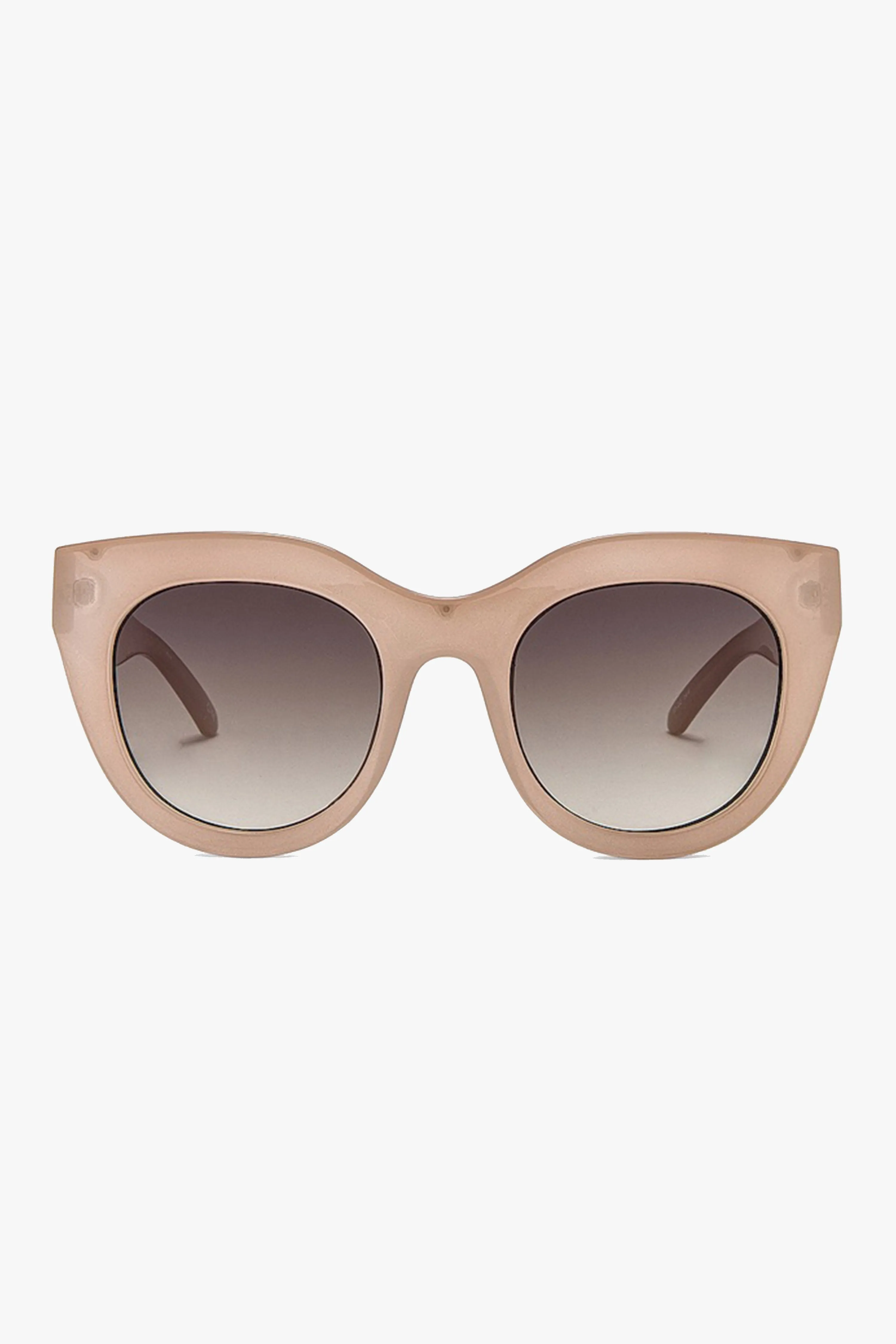 Air Heart Oversized Cat Eye Oatmeal Sunglasses