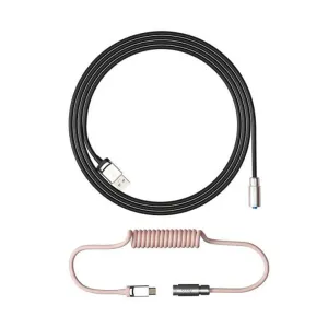 Akko Coiled Aviator Cable V2 (Black & Pink)