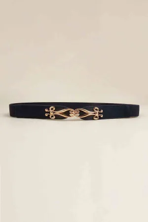 Alloy Buckle Elastic Belt