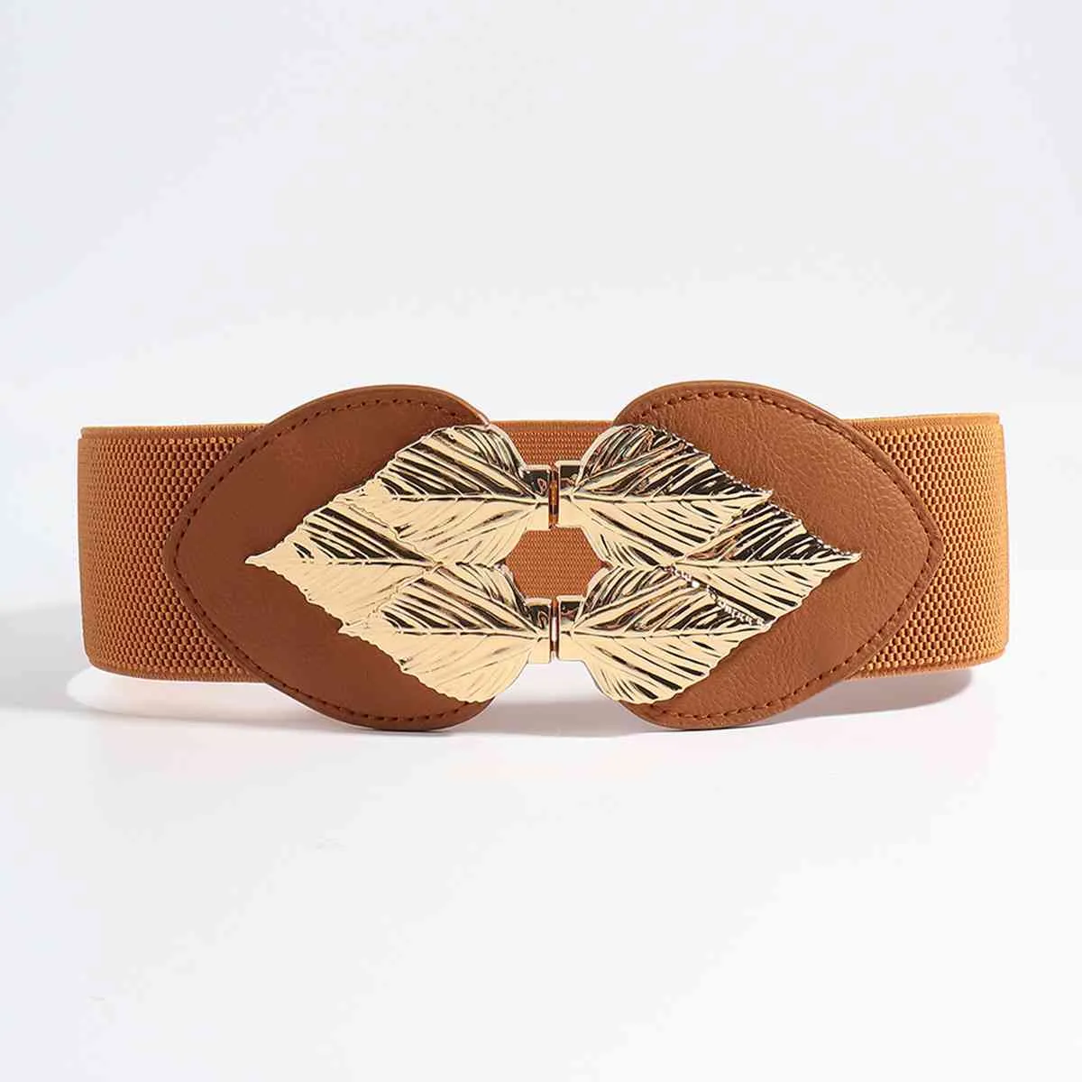 Alloy Leaf Buckle Elastic Belt