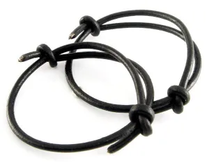 AMiGAZ Black Leather Adjustable Bracelet