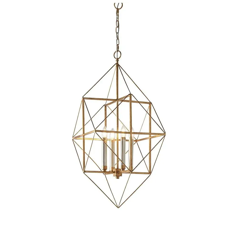 Andorra 4Lt Antique Gold Centre Ceiling Light