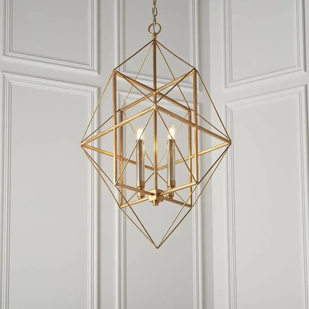 Andorra 4Lt Antique Gold Centre Ceiling Light