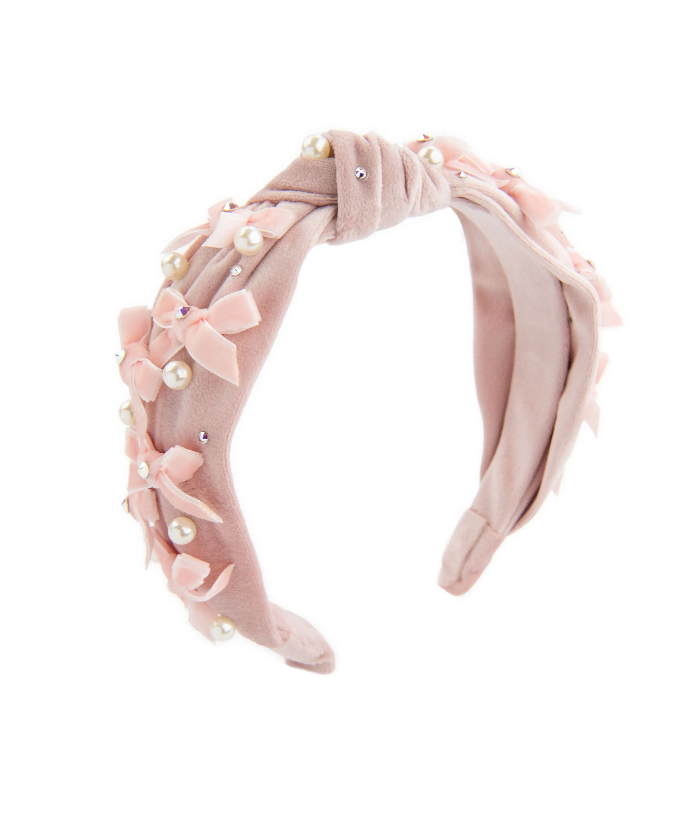 Bari Lynn Knot Headband Crystallized Velvet Multi Bow