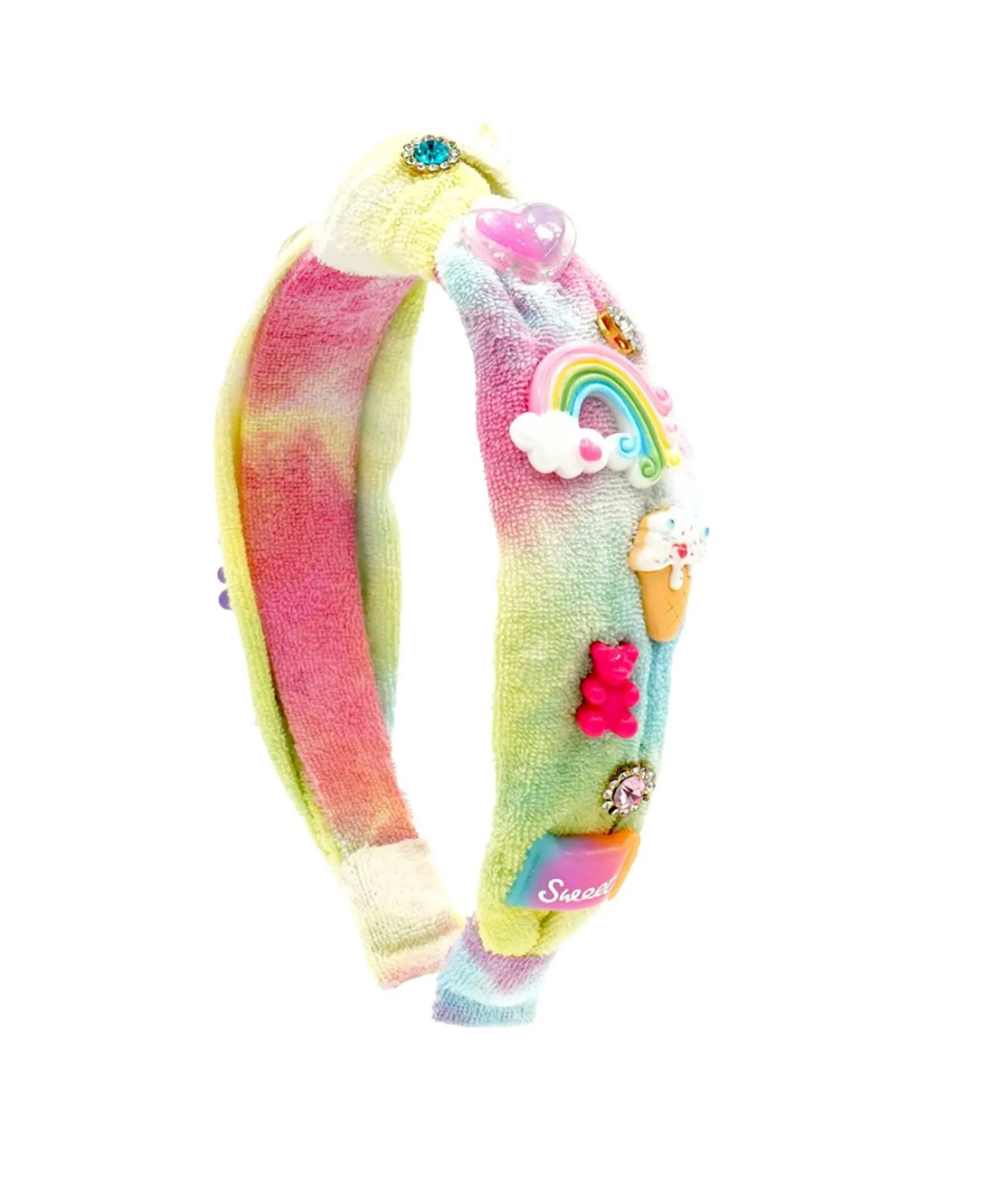 Bari Lynn Knot Headband Tie Dye Terry Charm