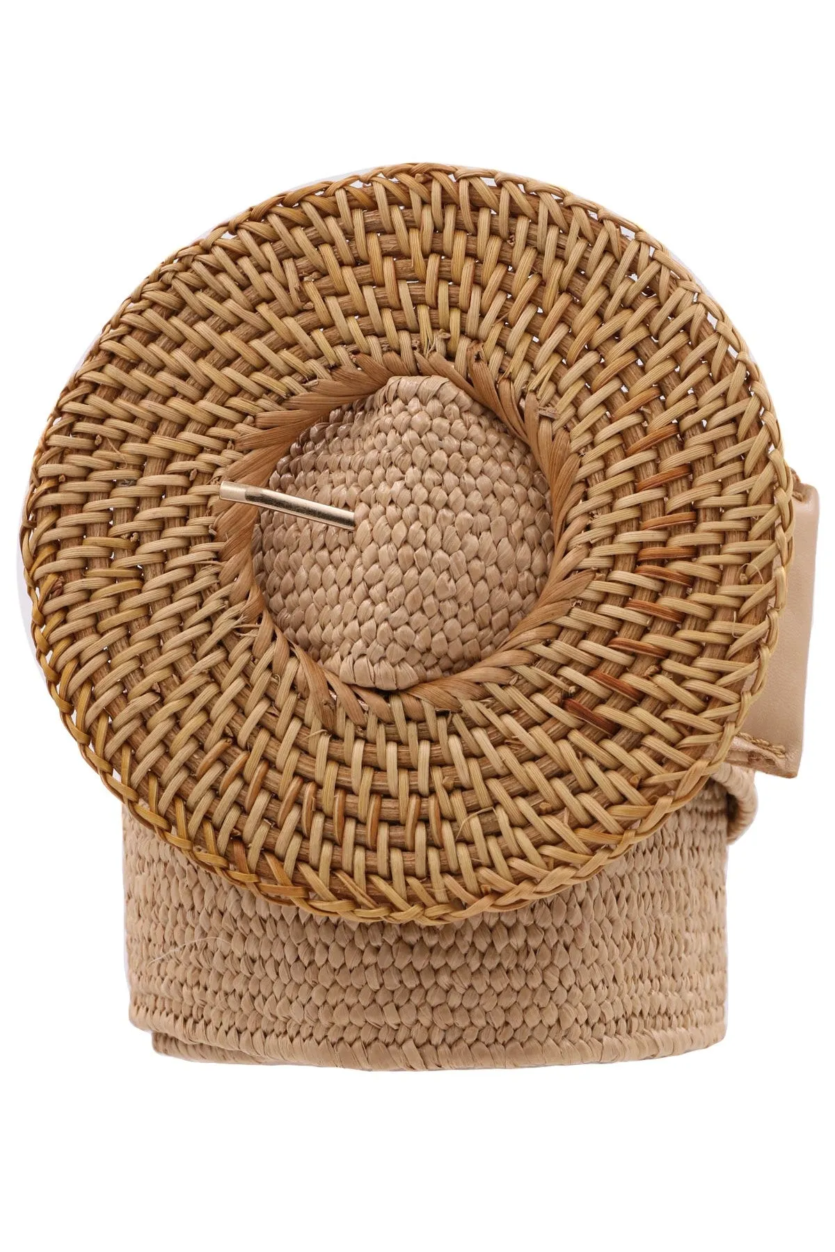 Basket Weave Straw Belt