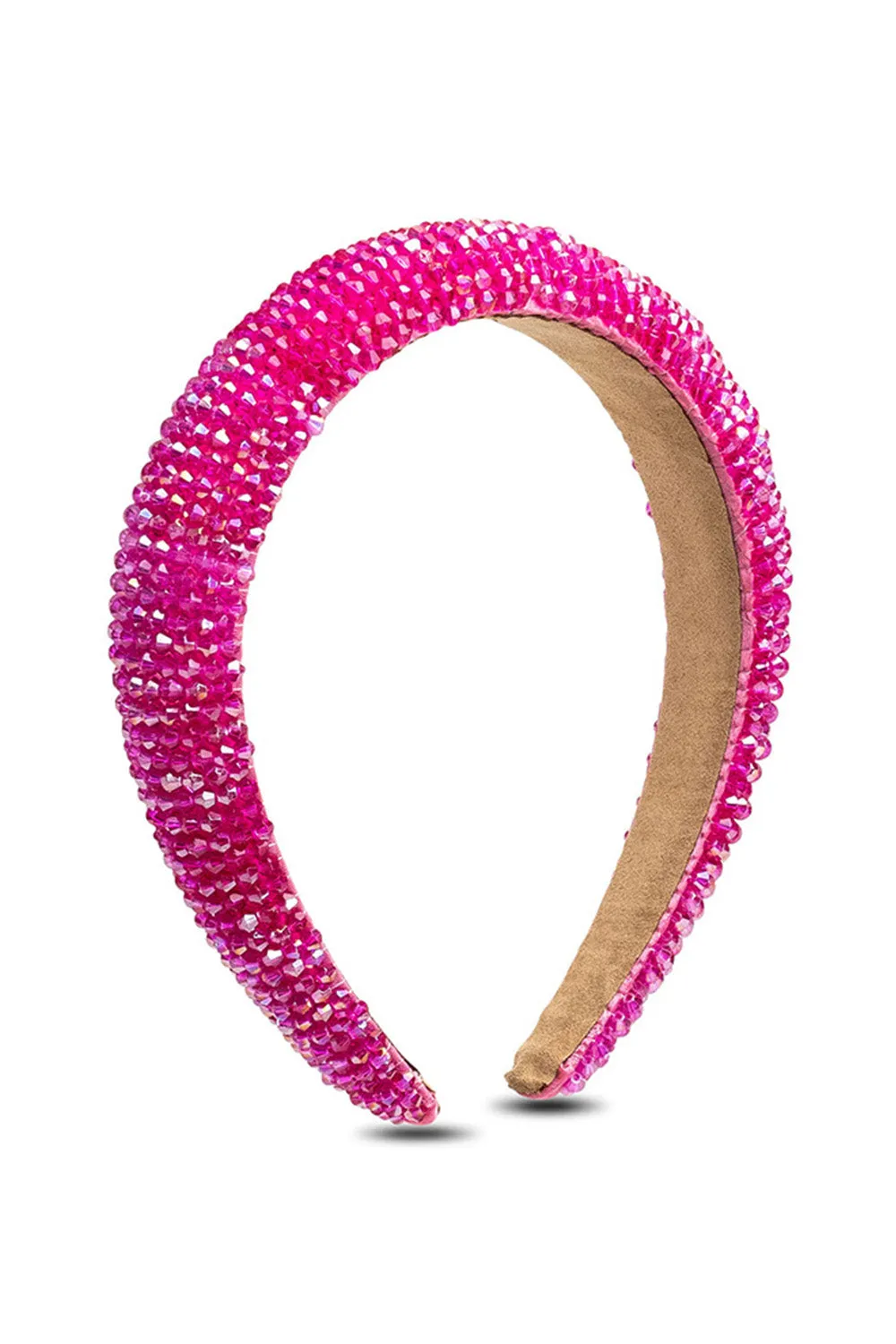 Beaded Headband in Hot Pink