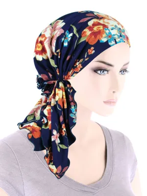 Bella Scarf Navy Blue Blossom