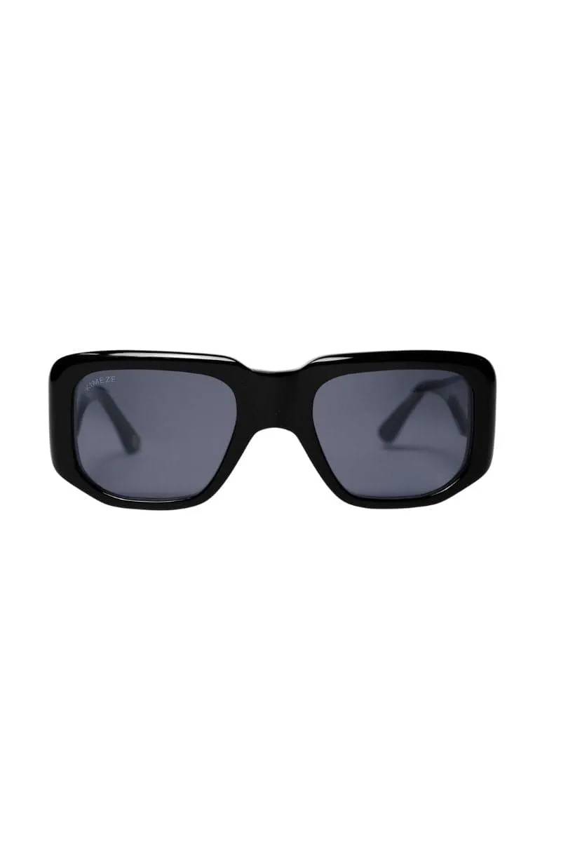 BLACK AMON OVERSIZED SUNGLASSES