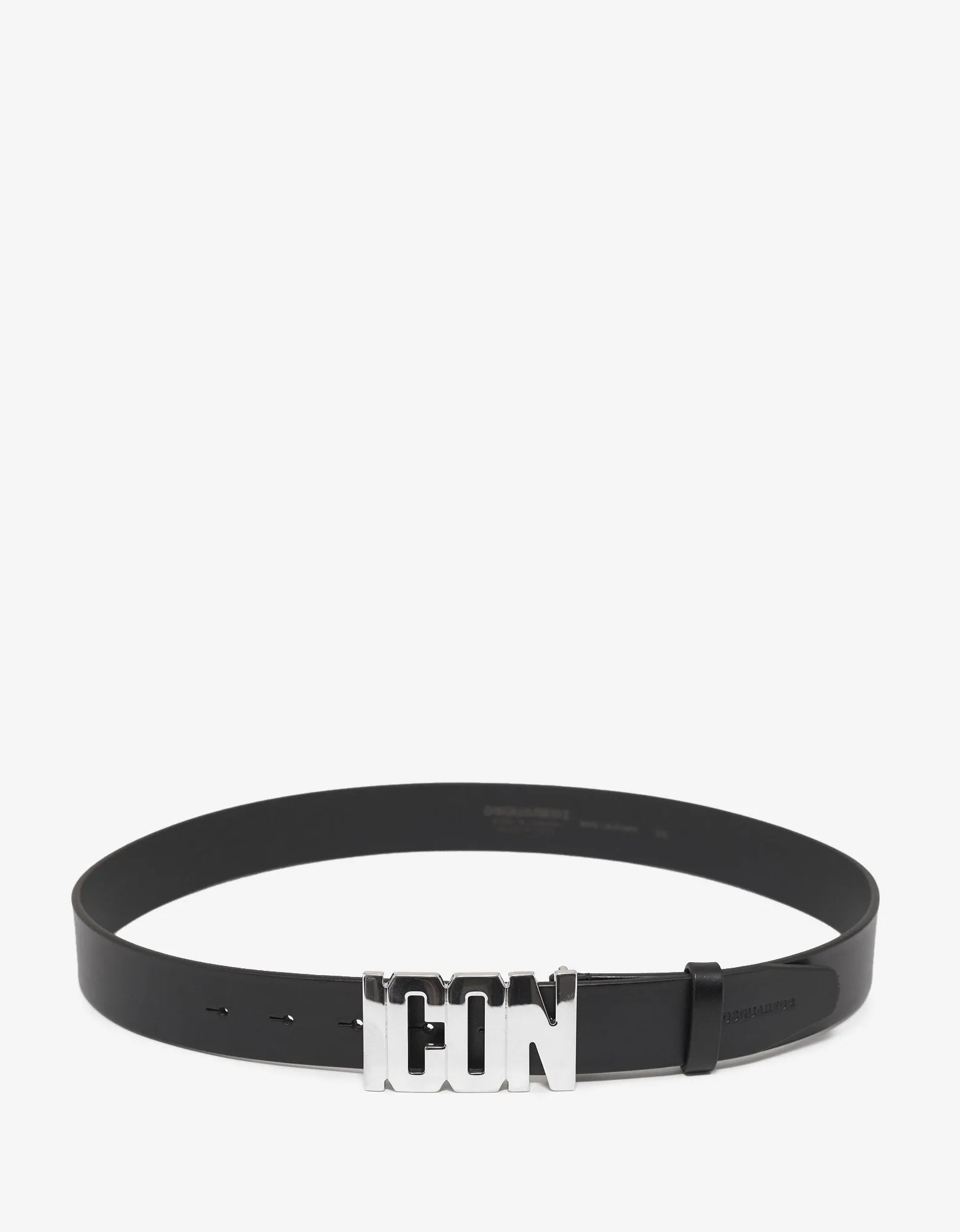 Black Icon Logo Buckle Belt