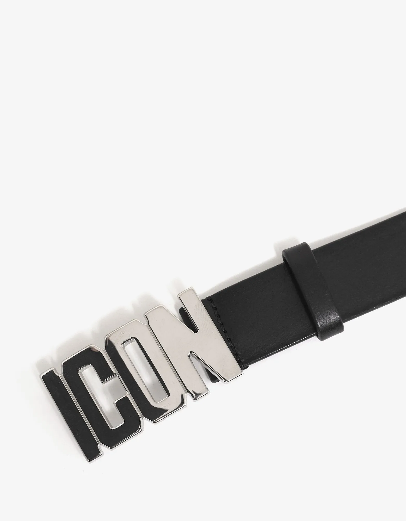 Black Icon Logo Buckle Belt