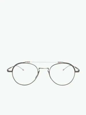 Black Iron Oval Optical Glasses