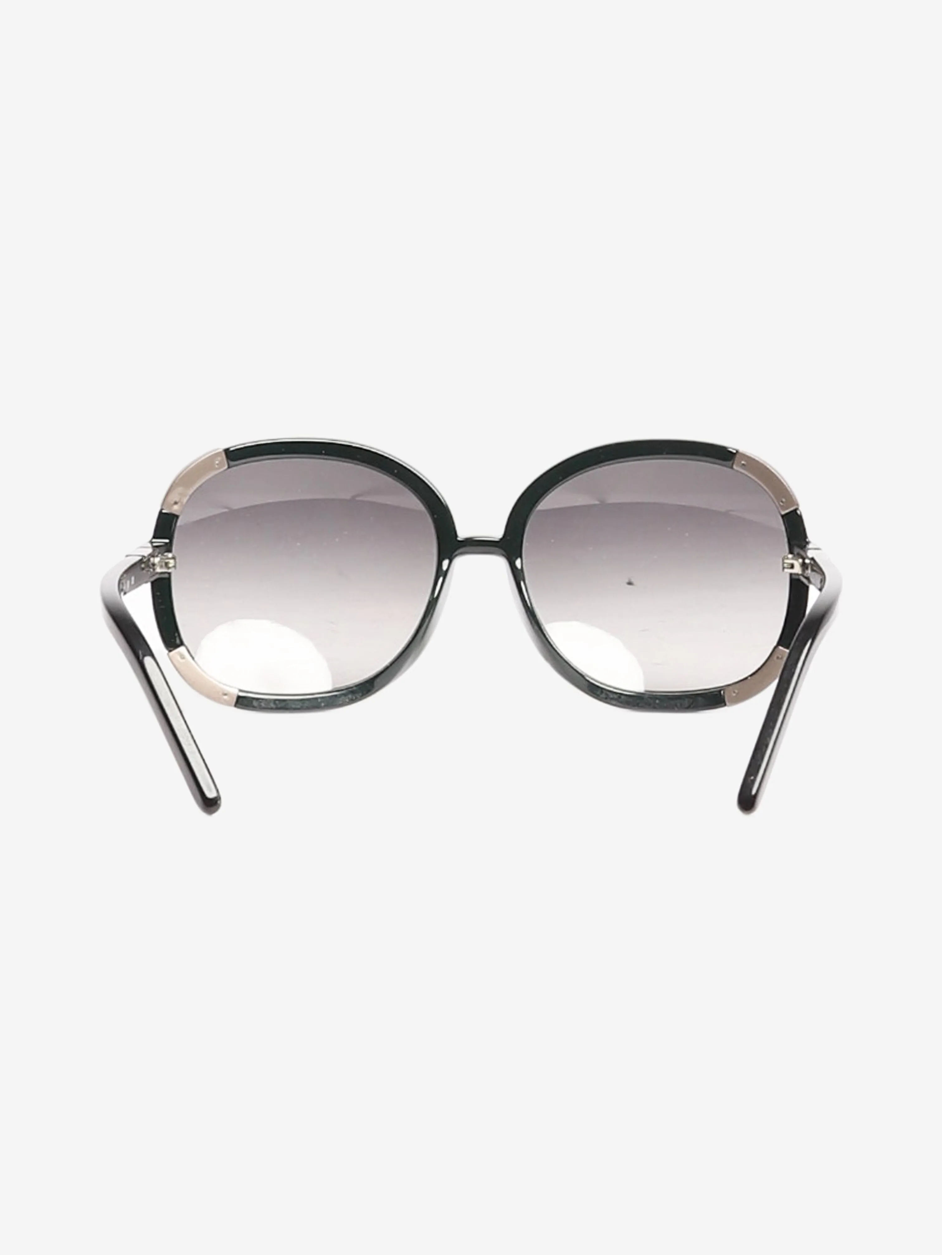 Black mytre round oversized sunglasses