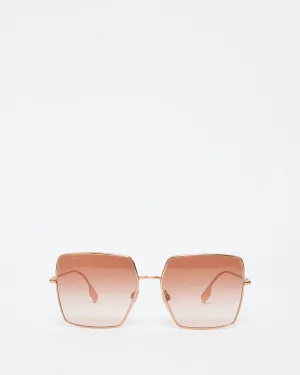 Burberry Rose Gold Oversized Square Frame B.3133 Sunglasses