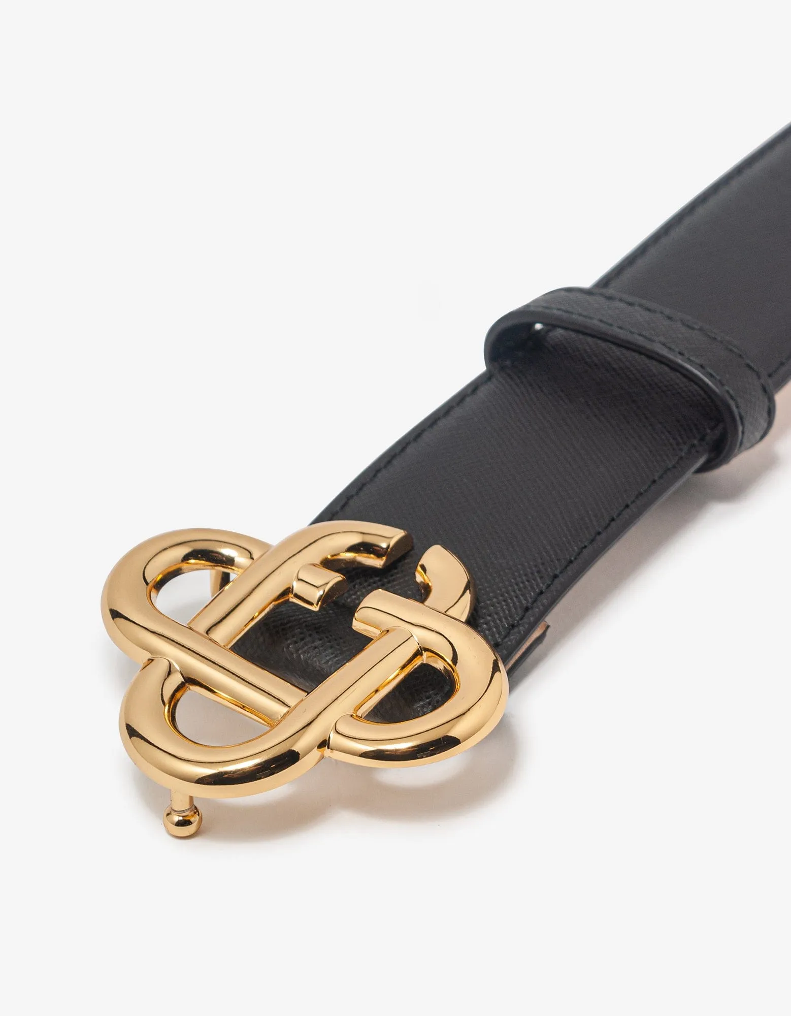 Casablanca Black CC Logo Buckle Belt