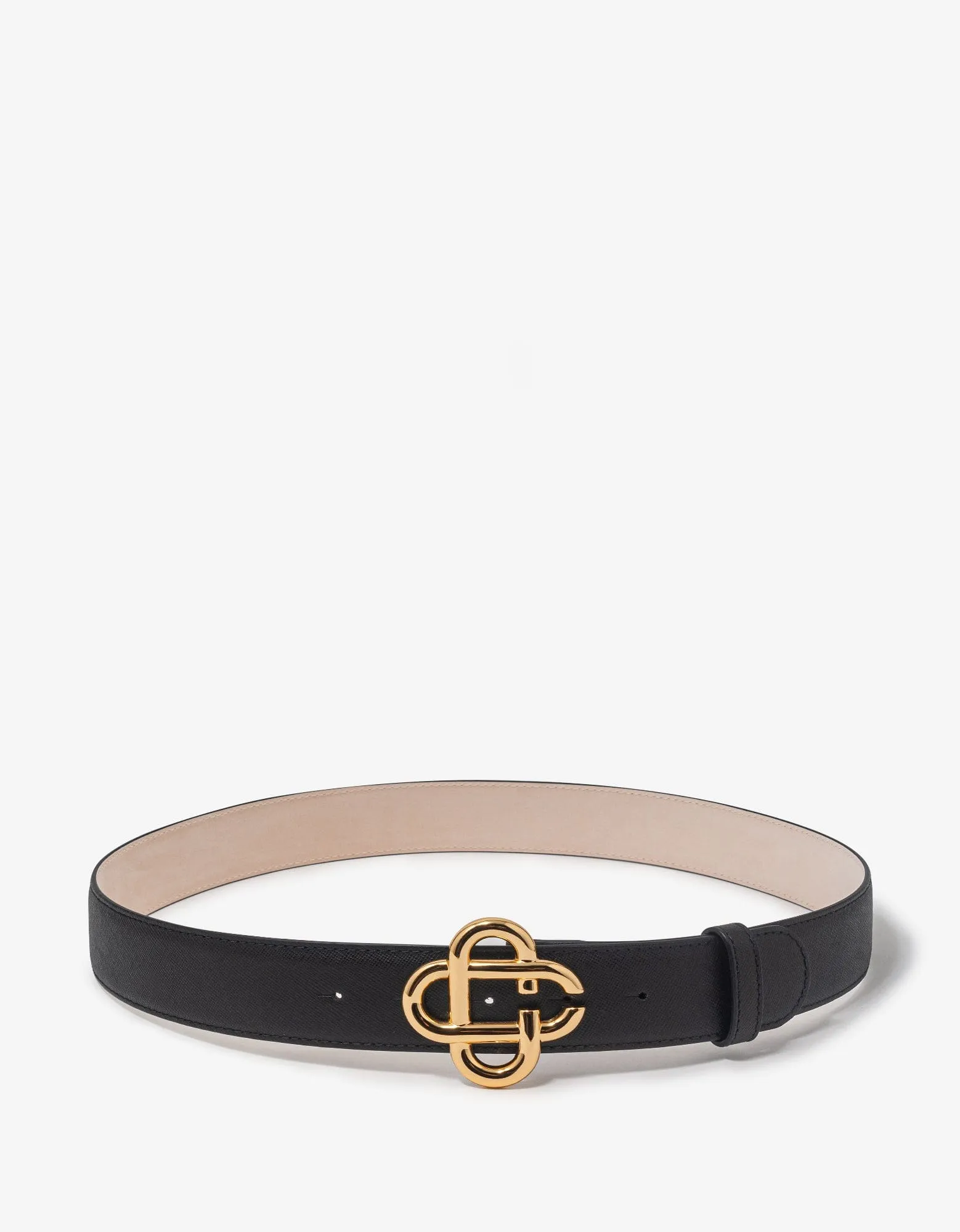 Casablanca Black CC Logo Buckle Belt