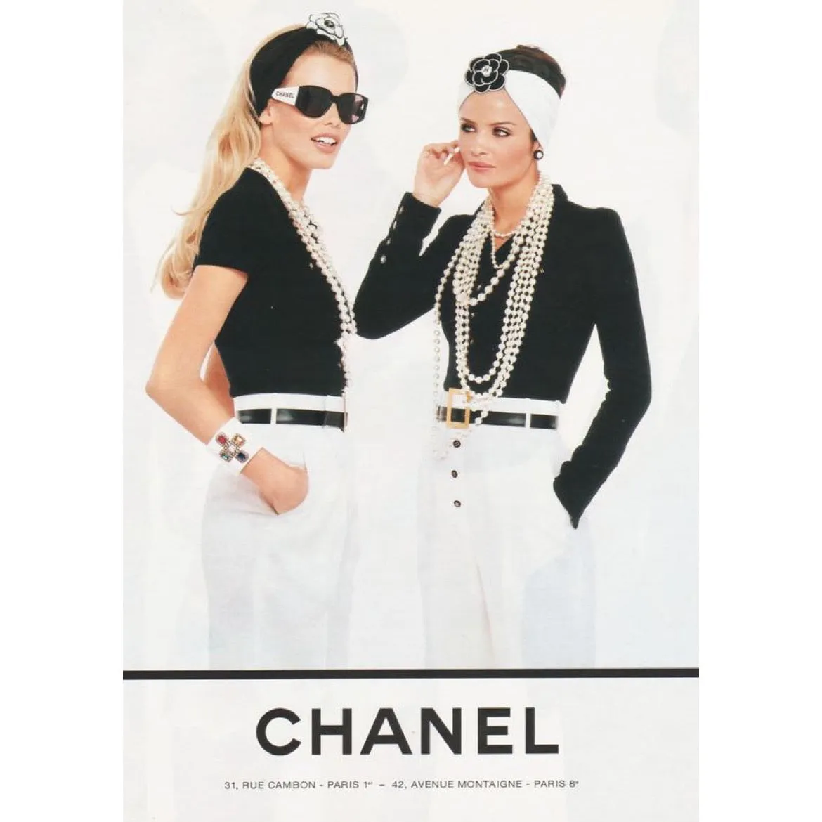 Chanel 1995 Black & White Belt