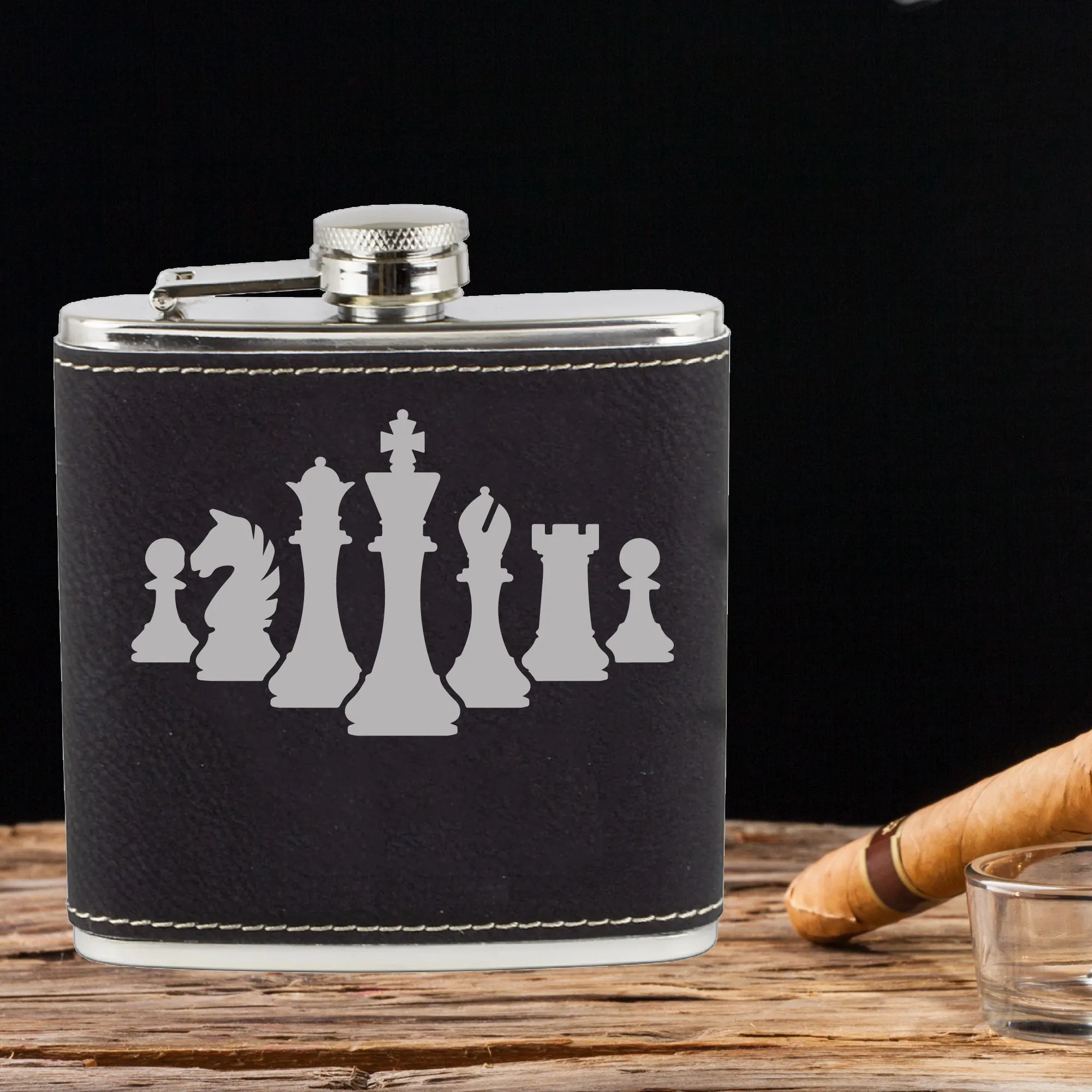 Chess Pieces Flask