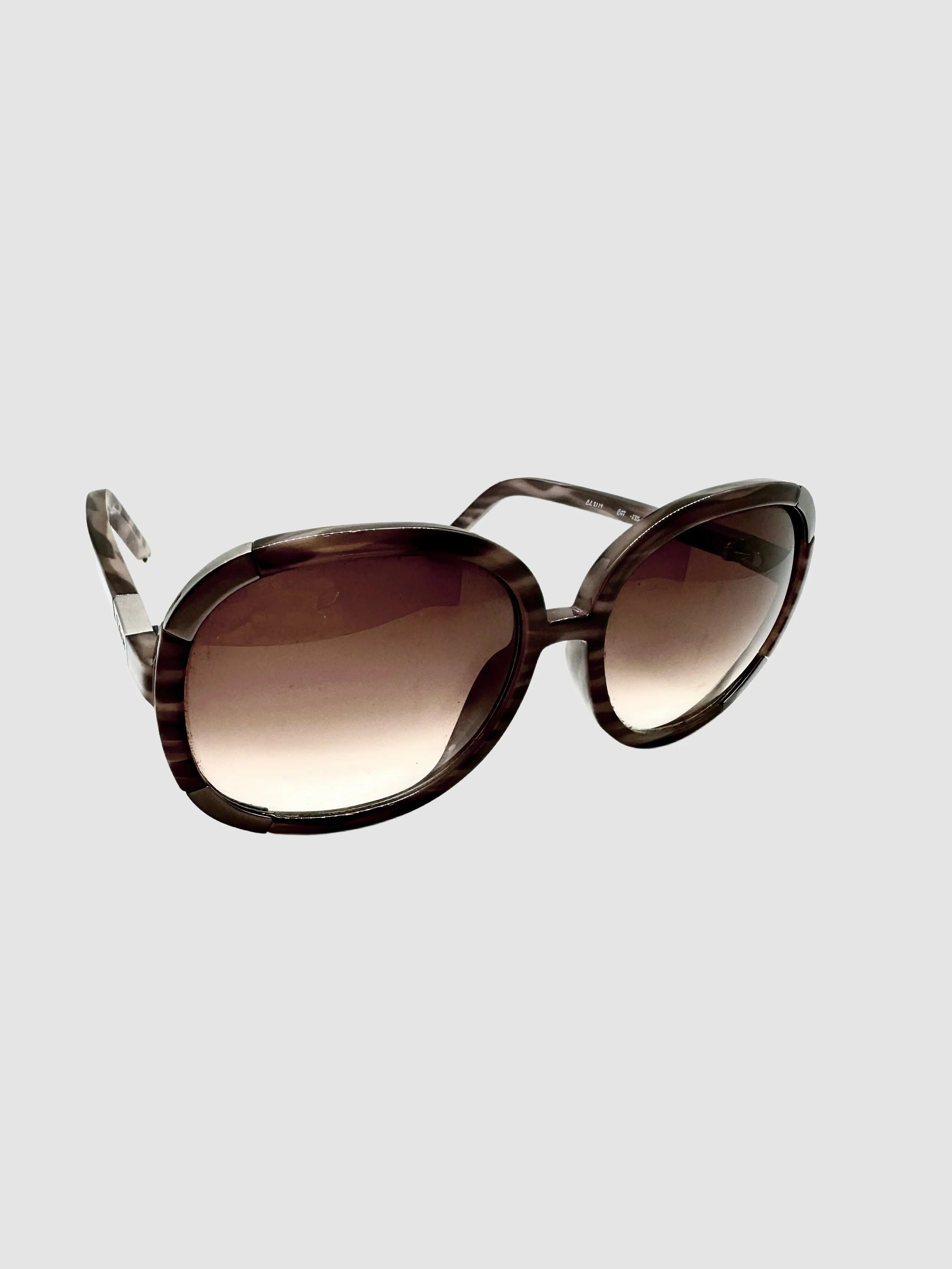 Chloé Oversized Smokey Tortoiseshell Resin Sunglasses