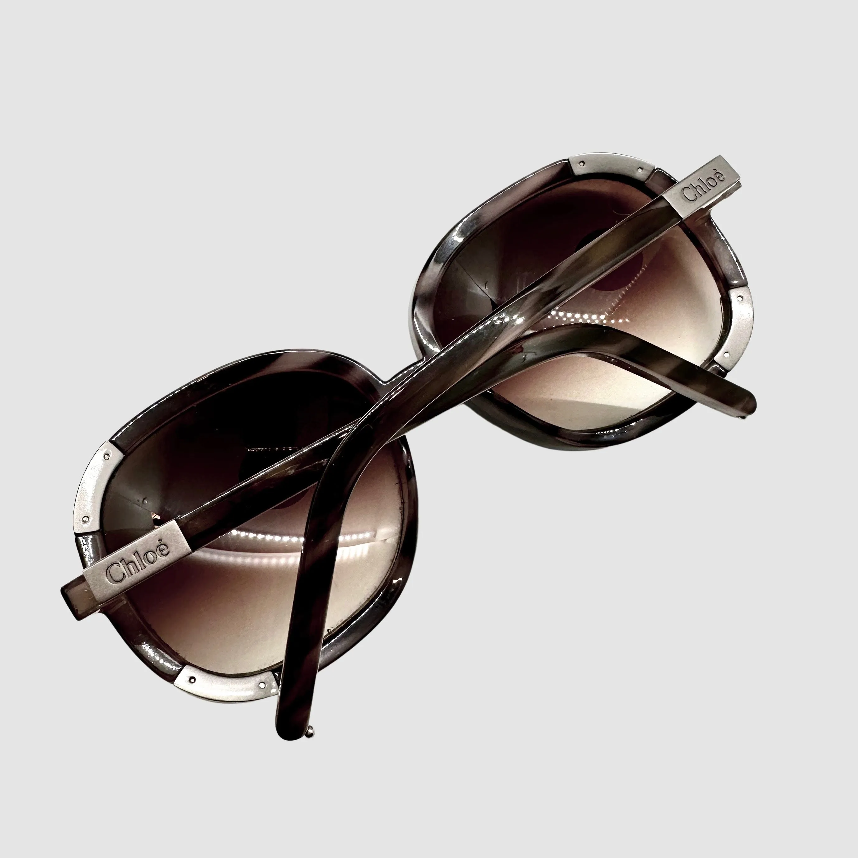 Chloé Oversized Smokey Tortoiseshell Resin Sunglasses