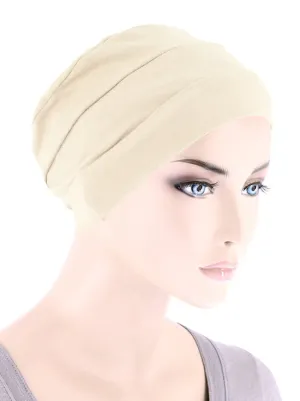 CKC-IVORY#Chemo Cloche Cap in Ivory