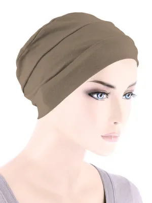 CKC-MOCHA#Chemo Cloche Cap in Mocha