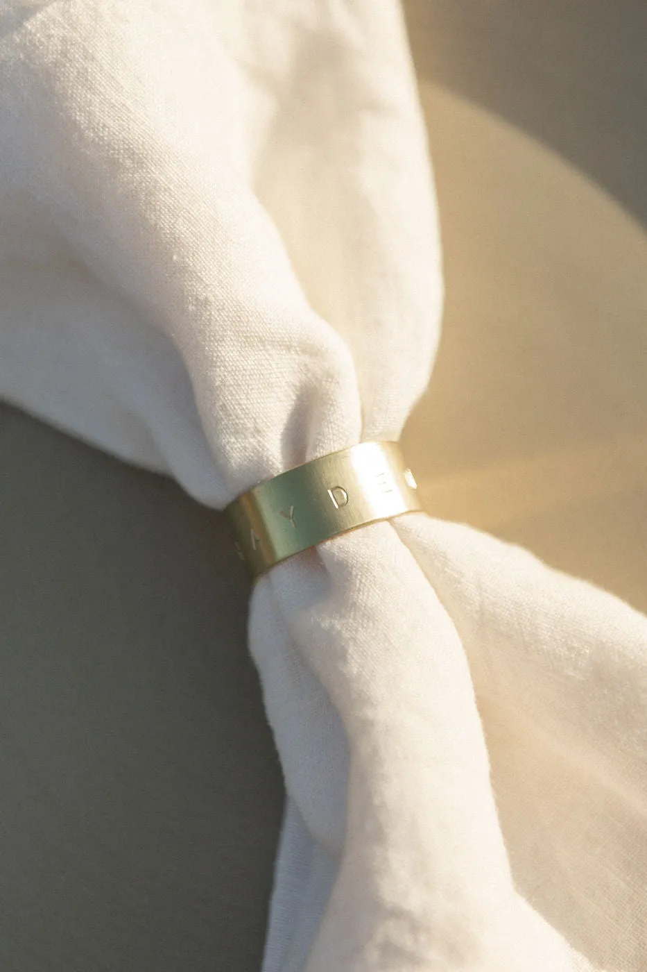 Custom Brass Napkin Ring