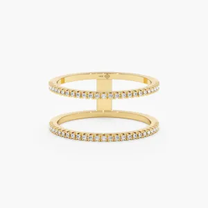 Double Line Diamond Ring, Makenna