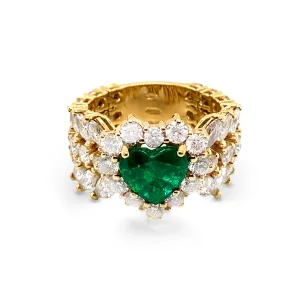 Emerald Heart Ring