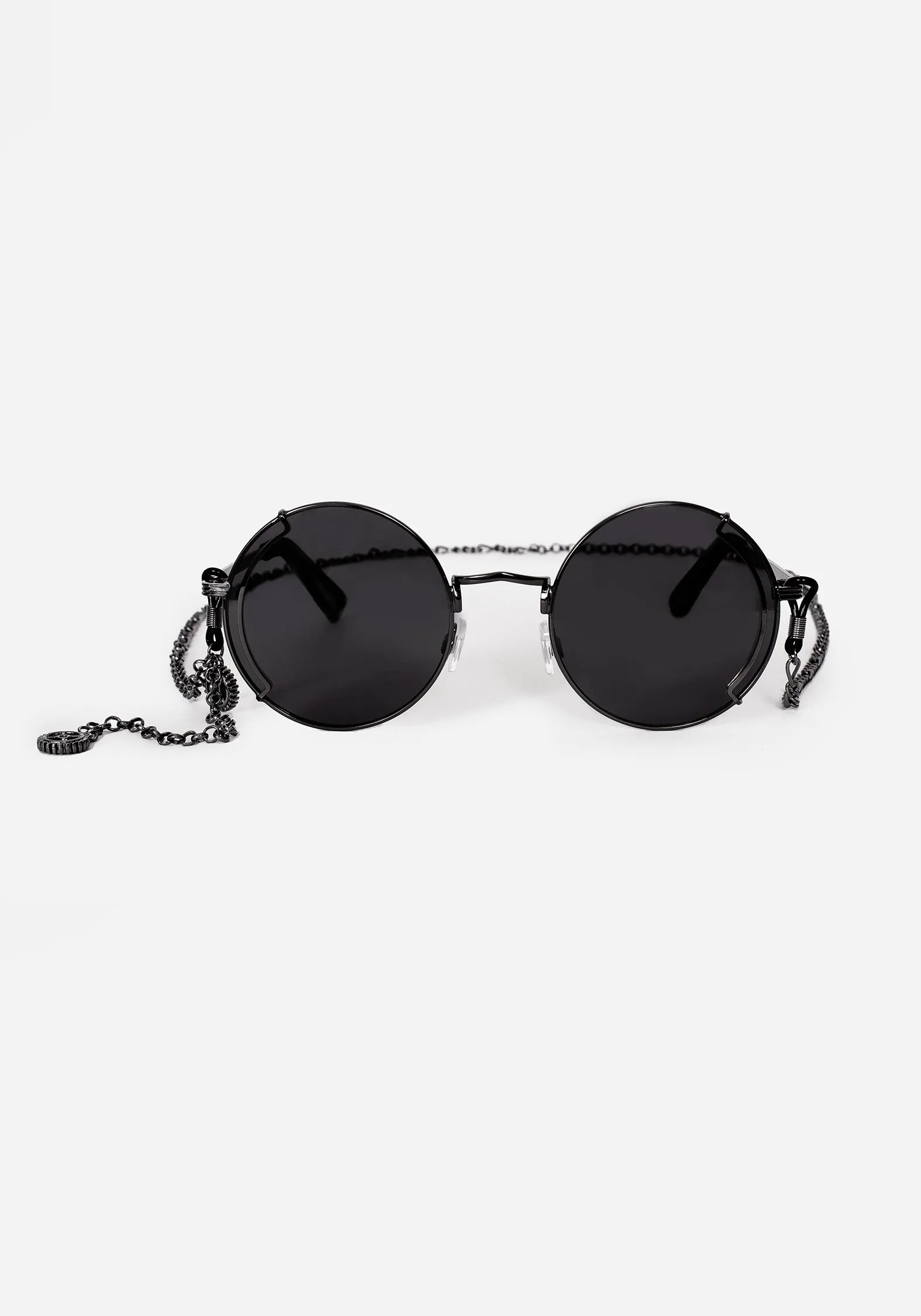 Emilie Round Sunglasses with Chain