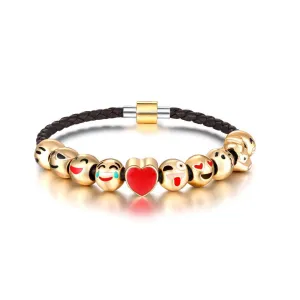 Emoji Gold Plated Bracelet